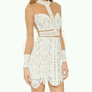 For Love and Lemons White Vivian Mini Dress
